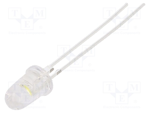 LED; 5mm; white cold; 90000÷110000mcd; 8°; 70mA; 2.8÷3.6V