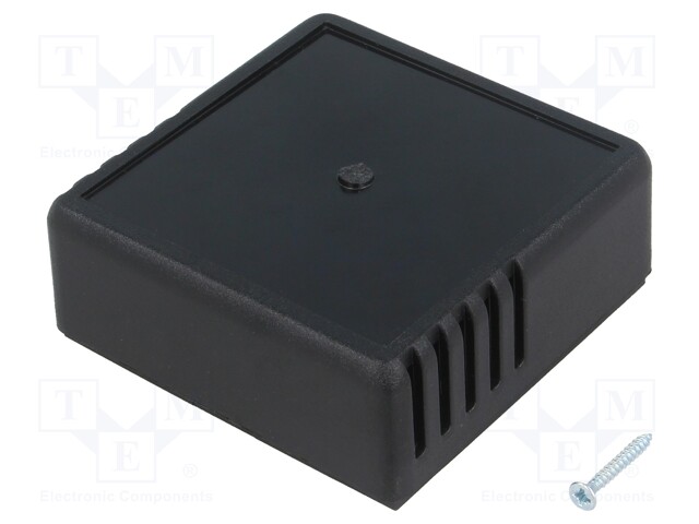 Enclosure: multipurpose; X: 70mm; Y: 70mm; Z: 28mm; ABS; black