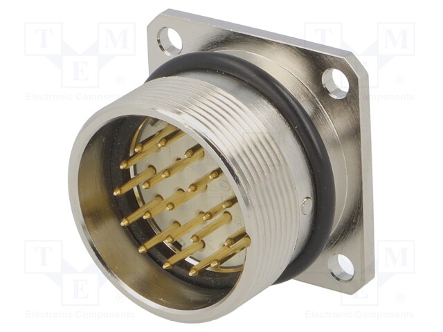 Connector: M27; ZYLIN; socket; male; soldering; PIN: 21; IP67; 1mm2