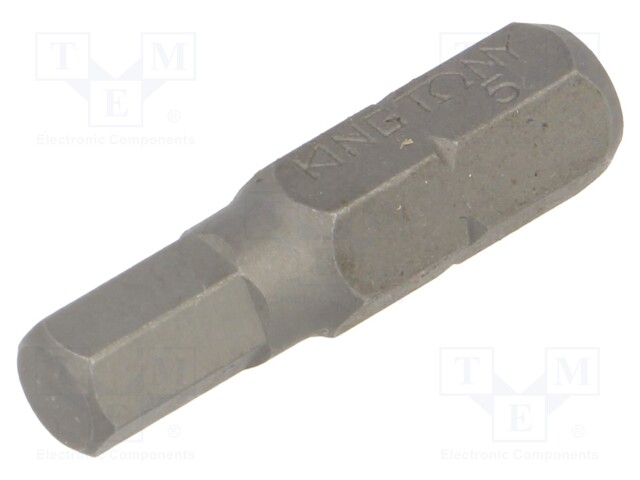 Screwdriver bit; hex key; HEX 5mm; Overall len: 25mm