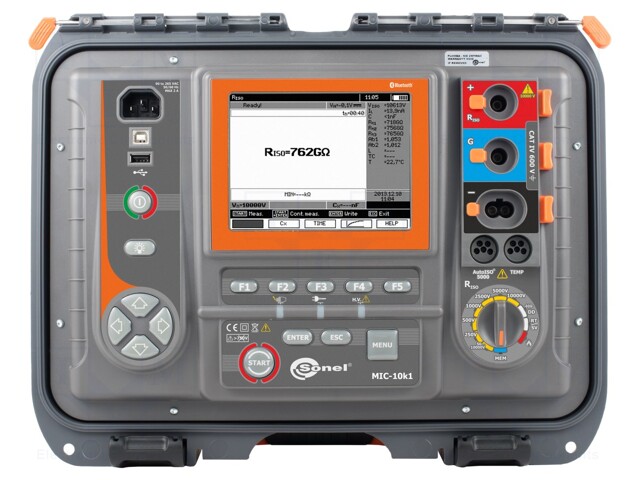 Meter: insulation resistance; LCD 5,6",with a backlit; IP67