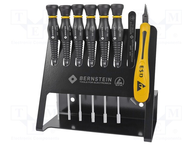 Kit: screwdrivers; Pcs: 8; ESD