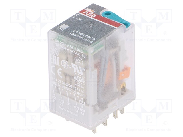 Relay: electromagnetic; 4PDT; Ucoil: 60VDC; 6A; max.250VAC