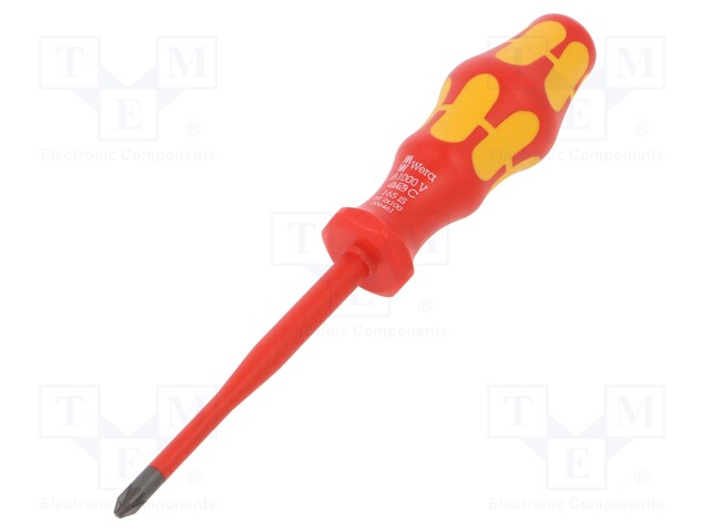 Screwdriver; insulated; Pozidriv®; PZ2; Blade length: 100mm; 1kVAC