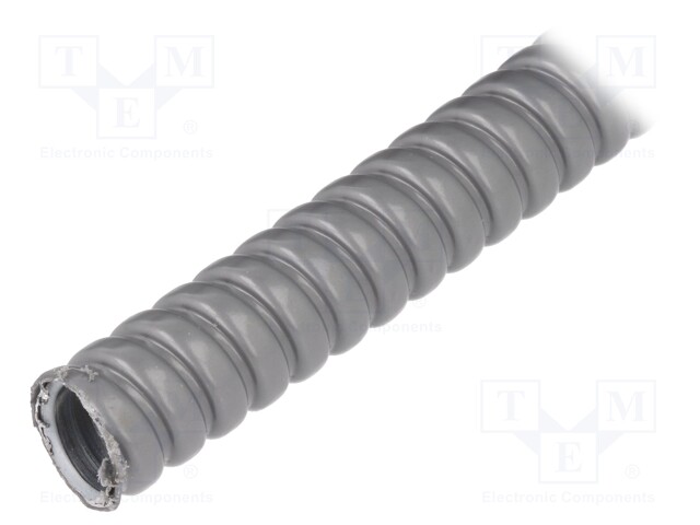 Conduit; ØBraid : 14mm; zinc-plated steel; grey; Len: 10m; -25÷80°C