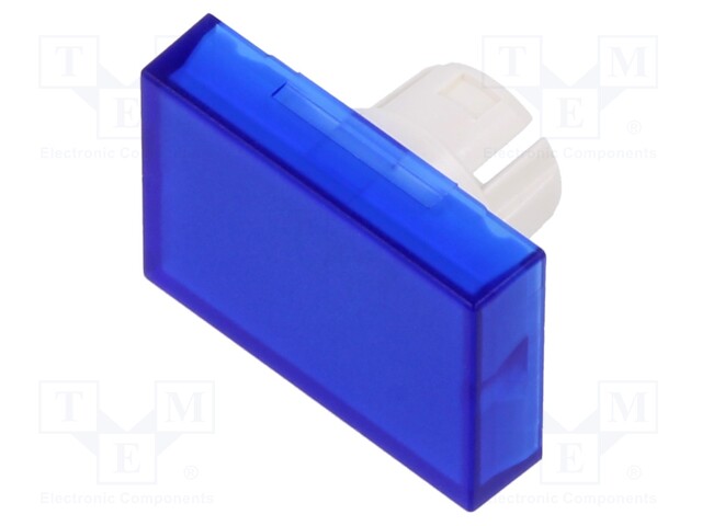 Actuator lens; 22mm; 61; Colour: transparent blue; Mat: plastic