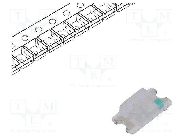 LED; SMD; 1206; blue; 80÷100mcd; 3.2x1.6x1.8mm; 120°; 3÷3.6V; 20mA