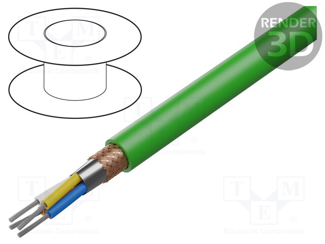 Wire: data transmission; ETHERLINE® FESTOON; 2x2x22AWG; PVC; 125V