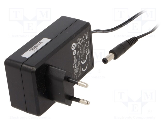 Power supply: switched-mode; constant voltage; 24VDC; 1.5A; 36W