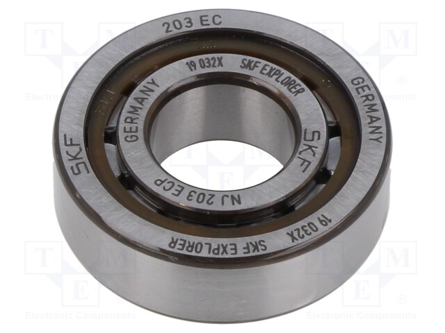 Bearing: cylindrical roller, single row; Øint: 17mm; Øout: 40mm