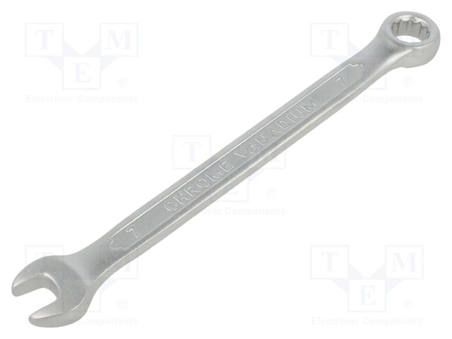 Wrench; combination spanner; 7mm; Overall len: 110mm; DIN 3113