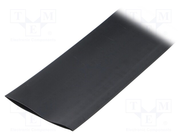 Heat shrink sleeve; flexible; 2: 1; 51mm; L: 10m; black; polyolefine