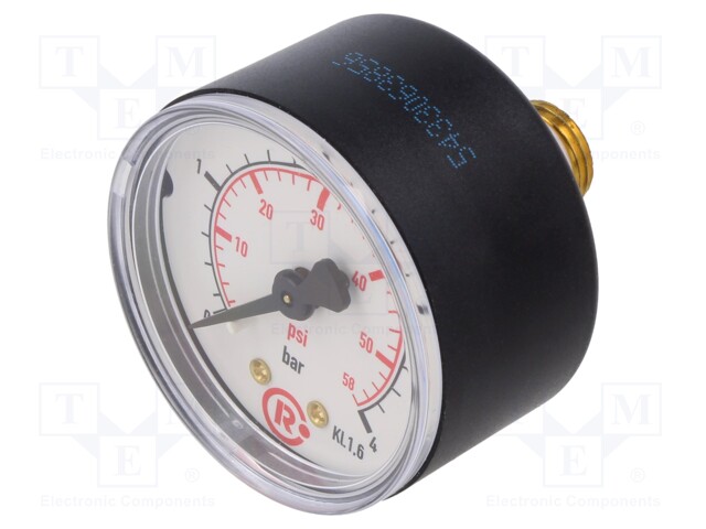 Manometer; 0÷4bar; 50mm; non-aggressive liquids,inert gases