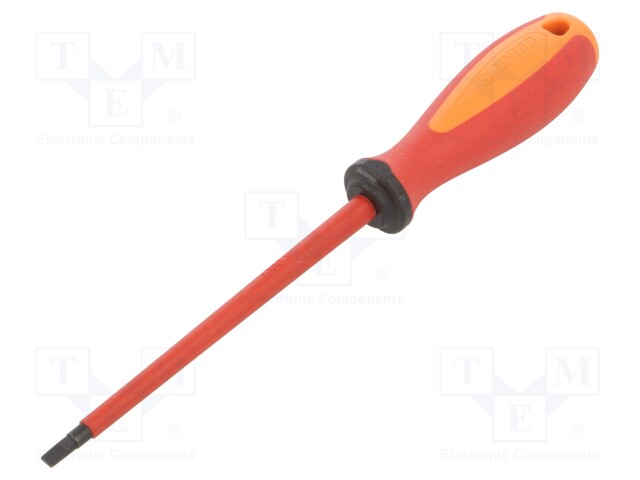 Screwdriver; insulated; slot; 4,5x1,0mm; Blade length: 125mm