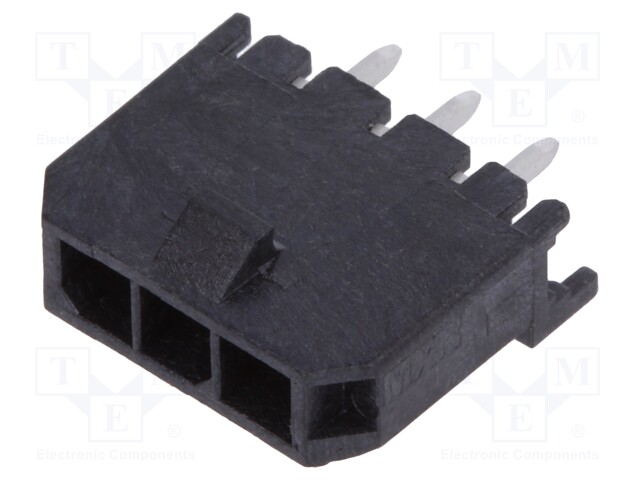 Socket; wire-board; male; Micro-Fit 3.0; 3mm; PIN: 3; THT; 5A; 600V