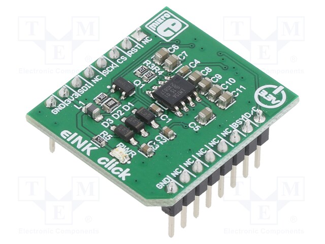 Click board; eINK display; SPI; LM75A,SSD1606; 3.3VDC