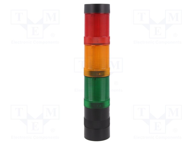 Signaller: signalling column; red/orange/green; 24VDC; 24VAC