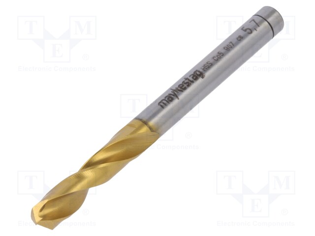 Drill bit; for metal; Ø: 5.7mm; L: 66mm; HSS-CO; film,separately