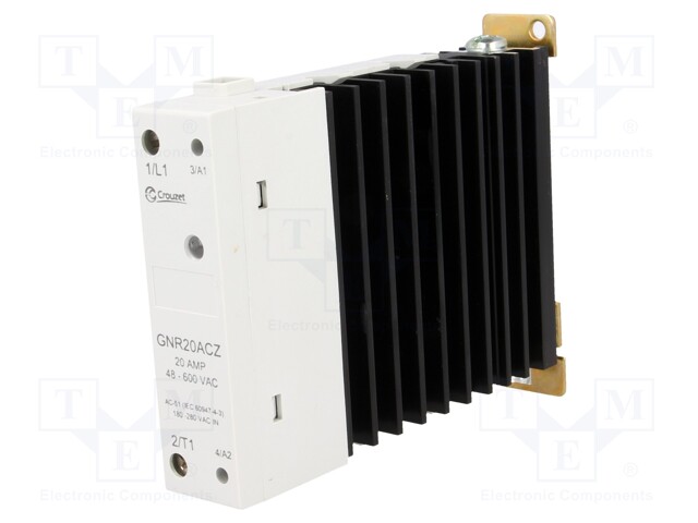 Relay: solid state; Ucntrl: 180÷280VAC; 20A; 48÷600VAC; -20÷80°C