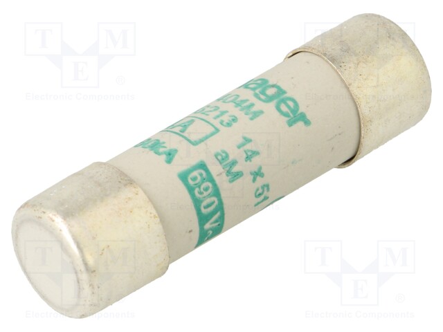 Fuse: fuse; aM; 4A; 690VAC; cylindrical,industrial; 14x51mm