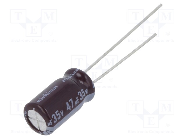 Capacitor: electrolytic; low impedance; THT; 47uF; 35VDC; ±20%