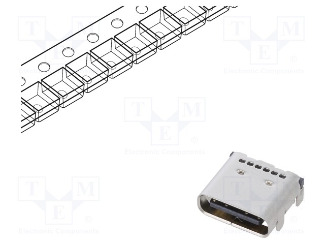 Socket; USB C; SMT