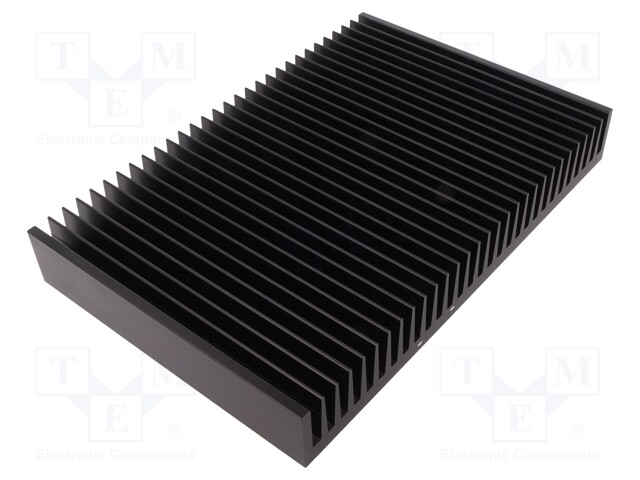 Heatsink: extruded; grilled; black; L: 200mm; W: 300mm; H: 40mm