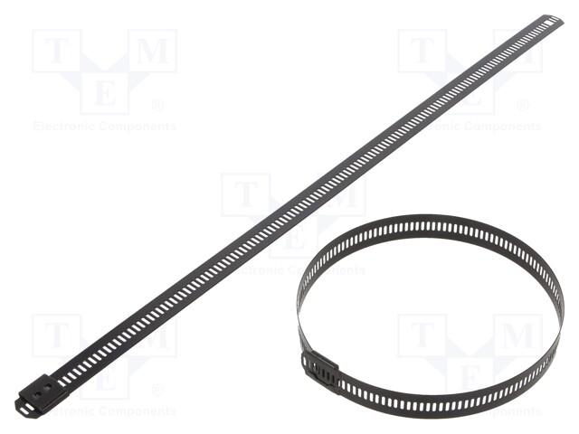 Cable tie; L: 300mm; W: 12mm; stainless steel AISI 304; 1112N