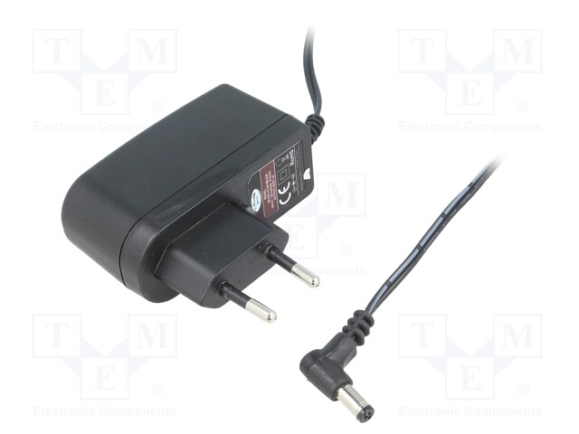 Power supply: switched-mode; 9VDC; 1A; Out: 5,5/2,1; 9W; Plug: EU