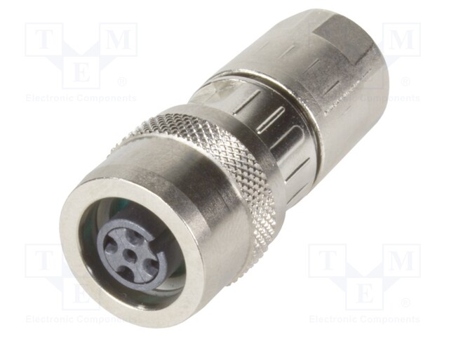 SENSOR CONNECTOR, M12, RCPT, 4POS, CABLE