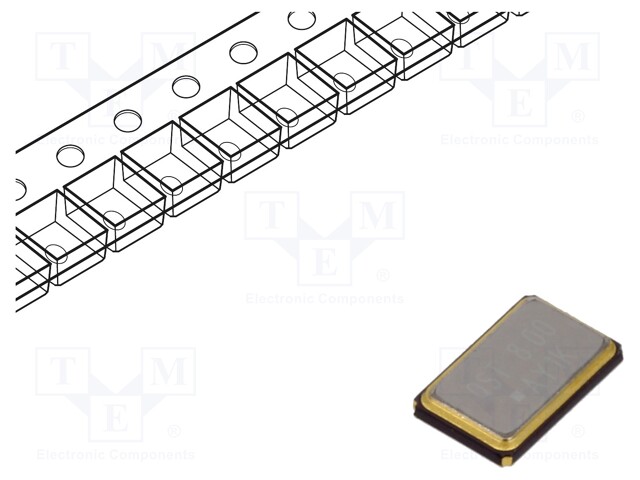 Resonator: quartz; 8MHz; ±20ppm; 20pF; SMD; 5x3.2x1.2mm