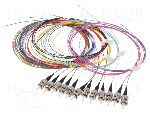 Optic fiber pigtail; OM3; ST; 2m; LSZH; Optical fiber: 50/125um