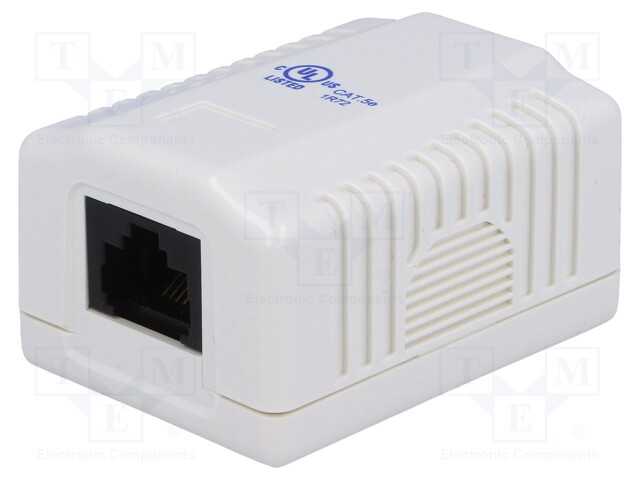 Modular socket; RJ45; Cat: 5e; Mounting: wall mount