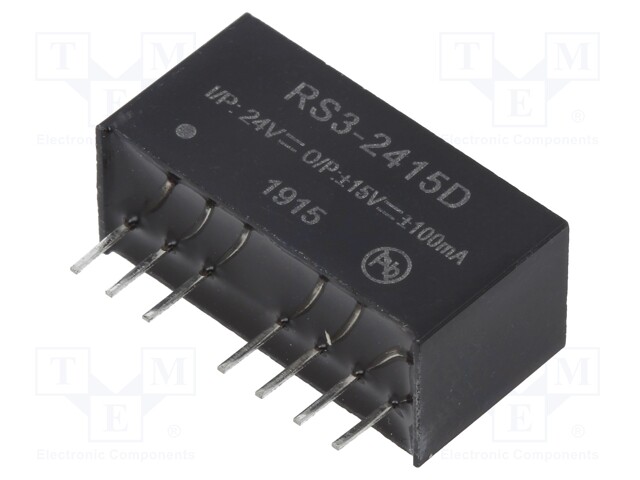 Converter: DC/DC; 3W; Uin: 18÷36V; Uout: 15VDC; Uout2: -15VDC; SIP8