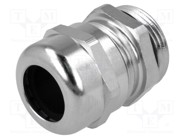 Cable gland; M25; IP68; Mat: brass; Body plating: nickel