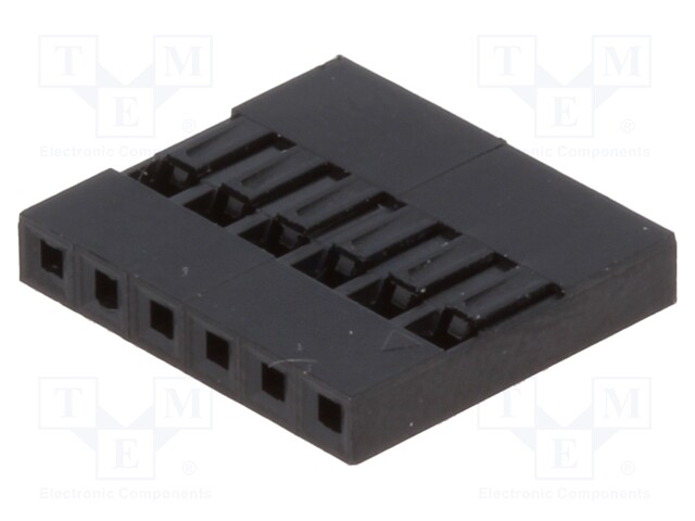 Plug; pin strips; NSR/NDR; female; PIN: 6; w/o contacts; 2.54mm