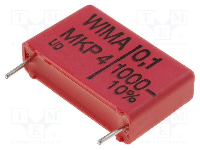 Capacitor: polypropylene; 100nF; 22.5mm; ±10%; 7x16.5x26.5mm