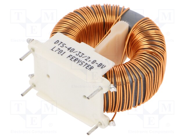 Inductor: wire; THT; 33mH; 2.8A; 134mΩ; 230VAC; 30.5x17mm; -20÷+50%