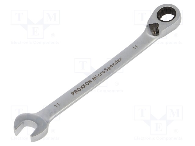 Wrench; combination spanner,with ratchet; 11mm; MicroSpeeder