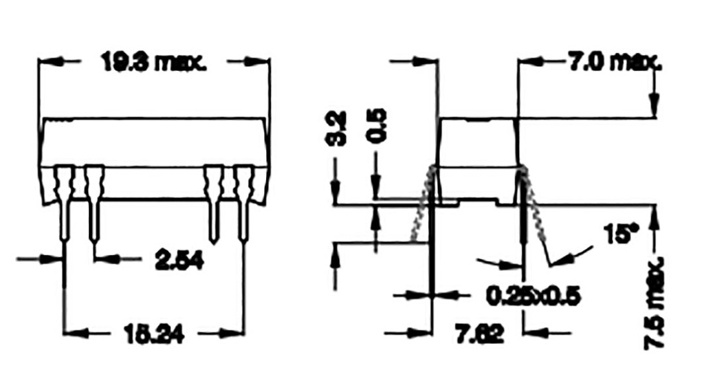 Relay: reed; SPST-NC; Ucoil: 24VDC; 1A; max.200VDC; max.200VAC; PCB
