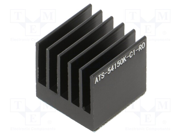 Heatsink: extruded; grilled; BGA; black; L: 15mm; W: 15mm; H: 14.5mm