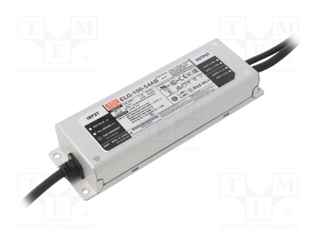 Power supply: switched-mode; LED; 96.12W; 54VDC; 48.6÷59.4VDC