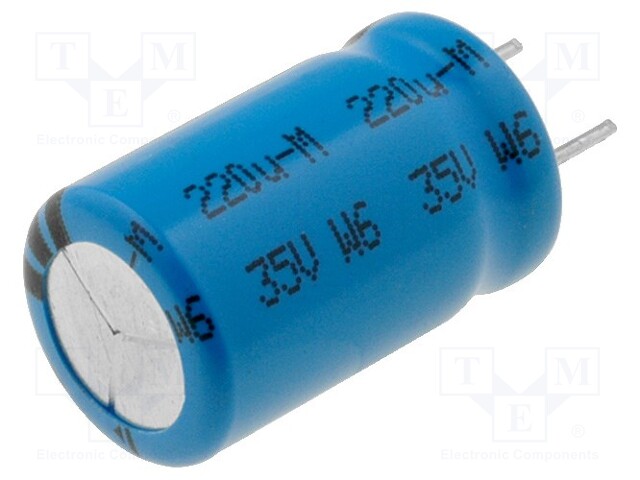 Capacitor: electrolytic; low impedance; THT; 220uF; 35VDC; ±20%