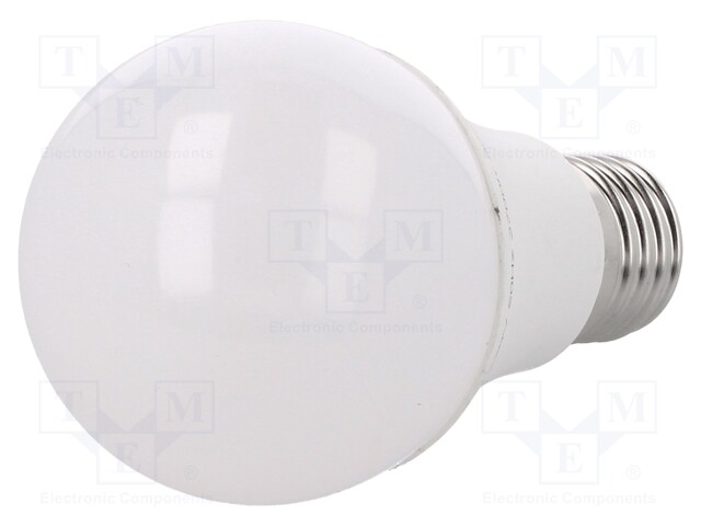 LED lamp; warm white; E27; 230VAC; 470lm; 7W; 200°; 2700K