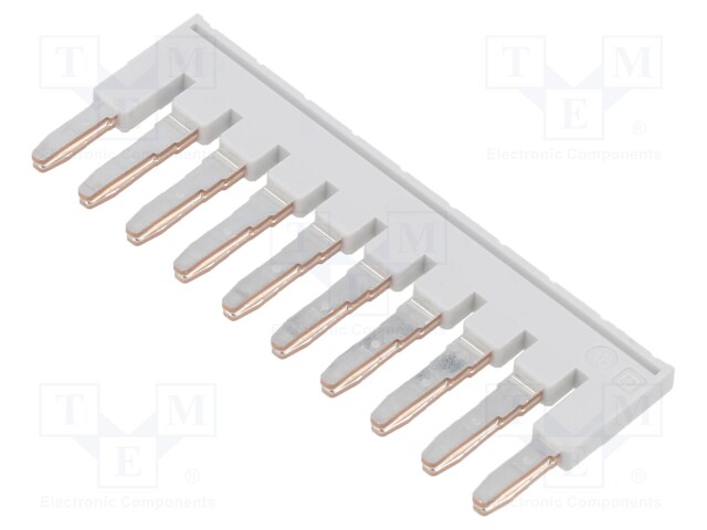 Comb bridge; ways: 10; grey; Width: 6mm; UL94V-0