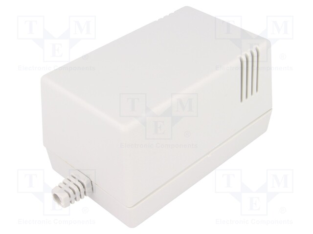 Enclosure: for power supplies; X: 69mm; Y: 114mm; Z: 63mm; grey