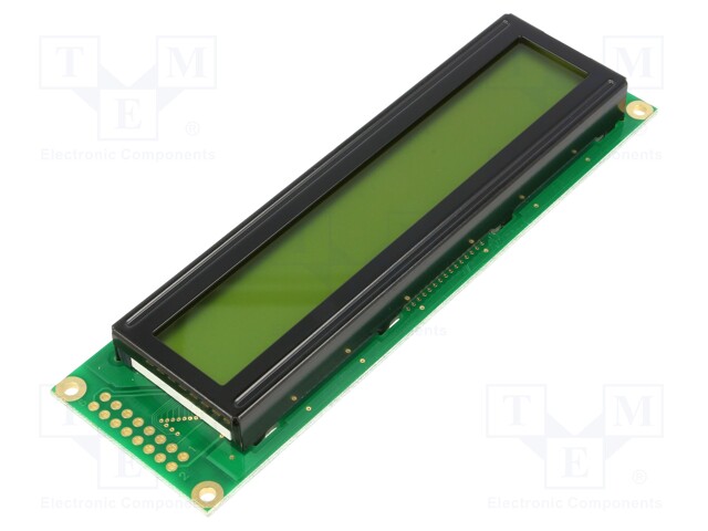 Display: LCD; alphanumeric; STN Positive; 24x2; green; LED; PIN: 16