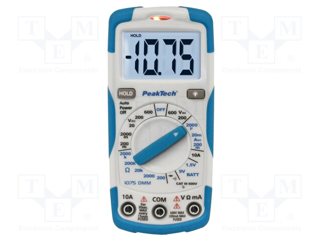 Digital multimeter; LCD 3,5 digit (2000),with a backlit