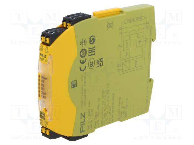 Module: safety relay; Series: PNOZ s1 C; IN: 2; OUT: 3; Mounting: DIN