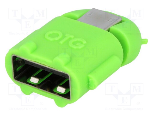 Adapter; OTG,USB 2.0; USB A socket,USB B micro plug